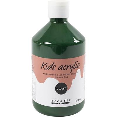 Creativ Company Acrylfarbe Glänzend, Dunkelgrün, 500 ml/ 1 Fl.