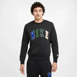 NIKE Herren Shirt Club Crew, Größe S in Schwarz Schwarz