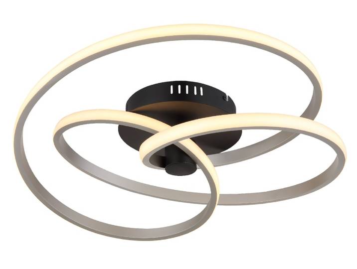 Plafonnier métal noir mat, 16cm