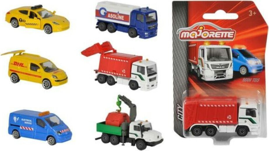 Dickie Toys City-collectie Speelvoertuigen - 6 verschillende modellen