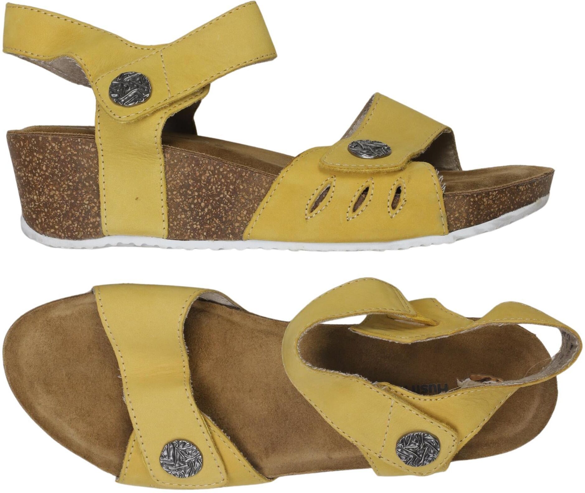 Hush Puppies Damen Sandalen, Gelb, Gr. EU 40, Leder - Second Hand
