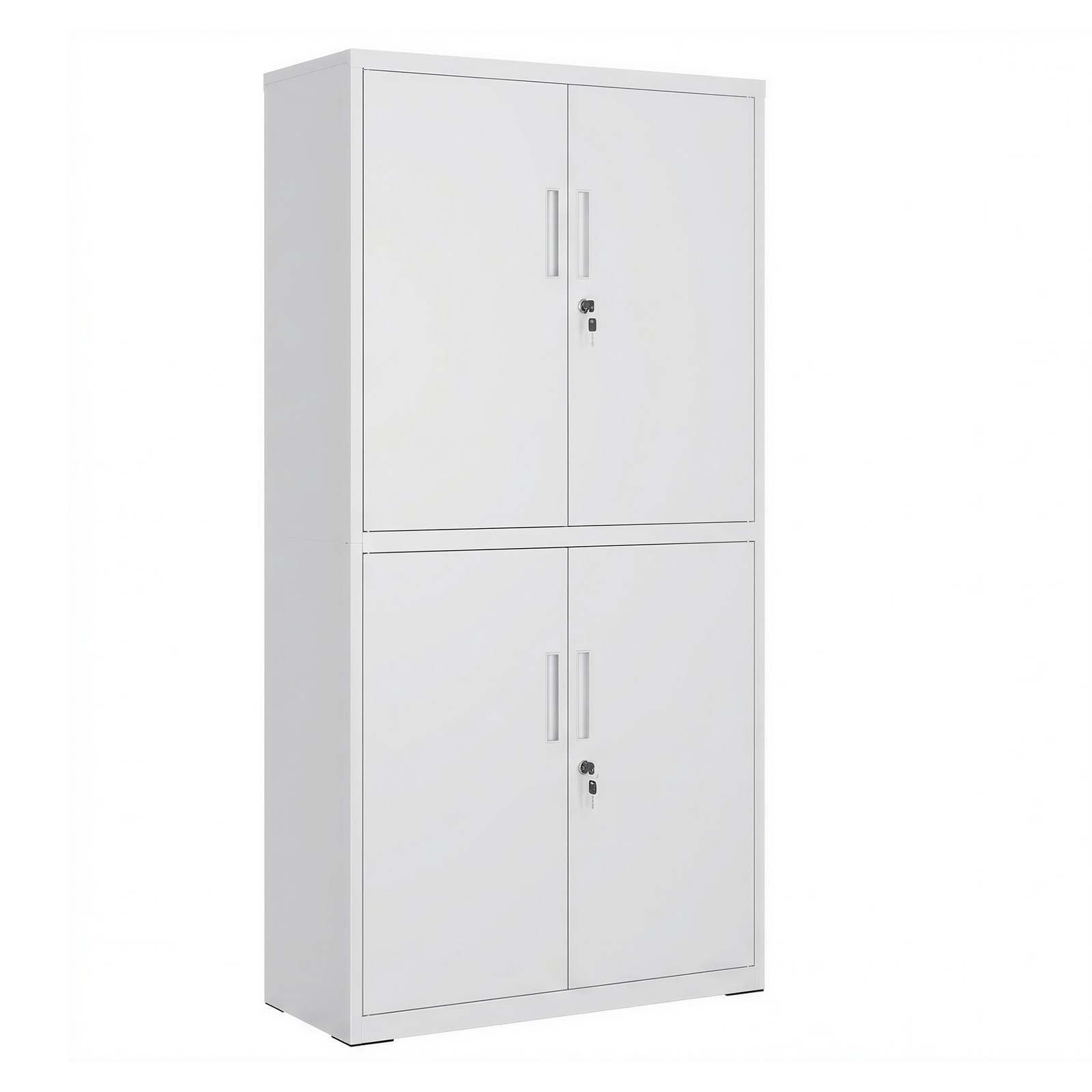 SONGMICS Aktenschrank, Aufbewahrungsschrank, 4 Schranktüren und 2 Schlösser OMCB35016G01