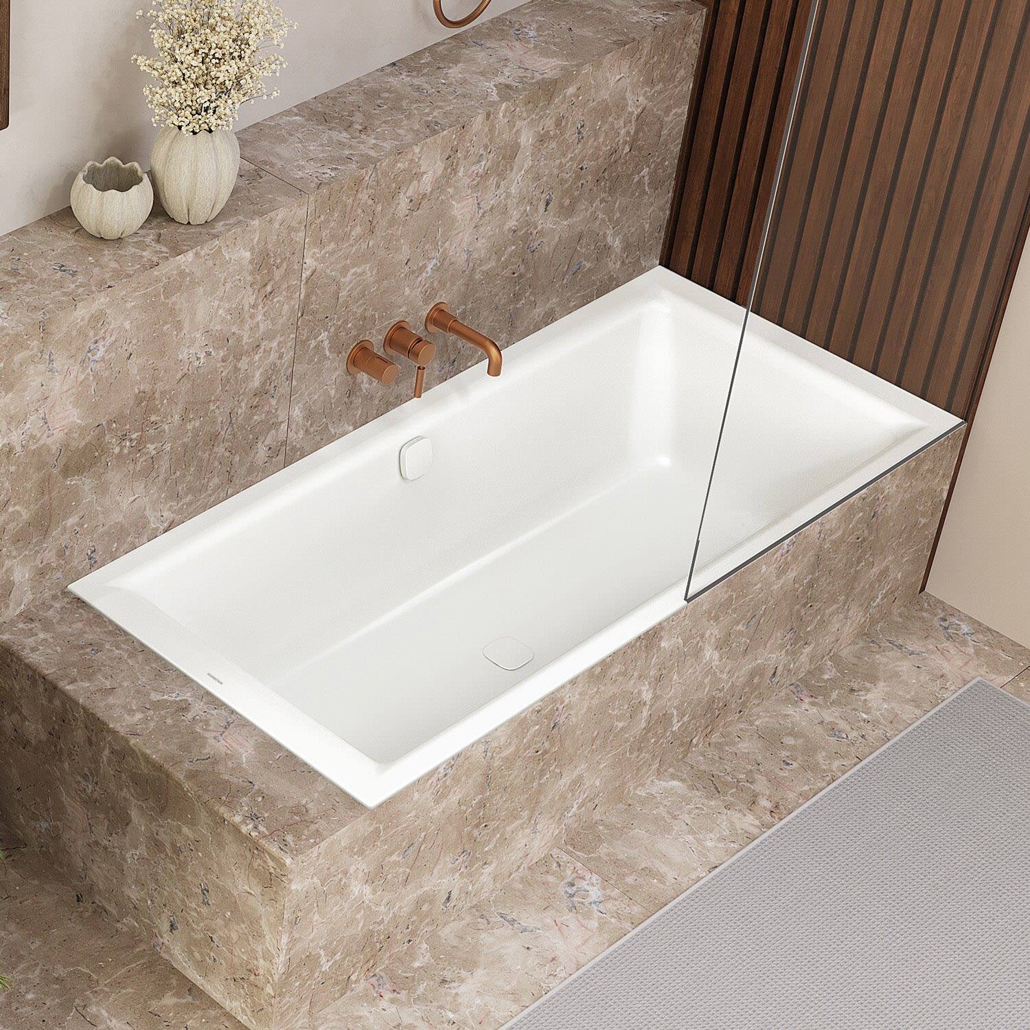 Kaldewei PURO NEXT COMBI Mod. 1435 Badewanne 170 x 80 cm, Badewannen, 143523000001, alpinweiß