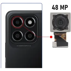 Relife Rückkamera für Honor X8 5G Hauptsensor 48MP (Modul), Mobilgerät Ersatzteile, Schwarz