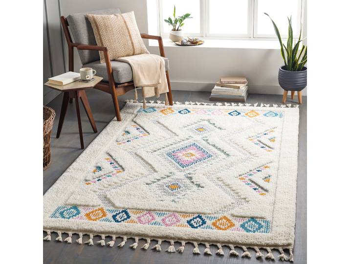 Teppich LIVABLISS DURANGO , bunt (elfenbein), B:160cm H:34,8mm L:213cm, Polypropylen, Teppiche, Teppich