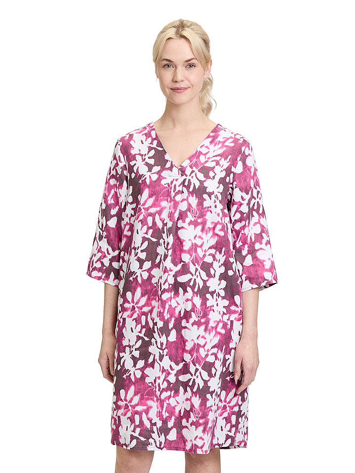 CARTOON Leinen-Kleid in Pink - 40