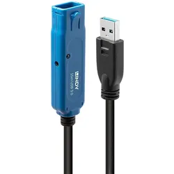 Lindy 43229 USB Kabel USB 3.2 Gen 1 (3.1 Gen 1) 15 m USB A 5 Gbit/s Schwarz