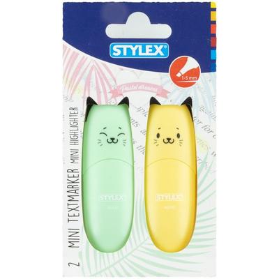 Stylex Mini-Textmaker, 2 Stück, Pastell, Katzendesign