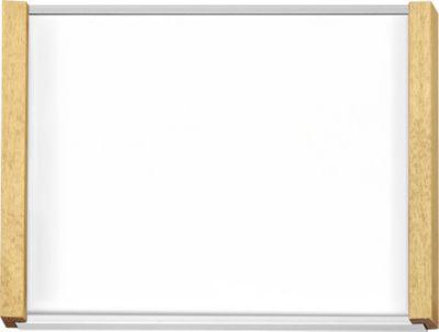 moedel Türschild LMH, DIN A6, individuell beschriftbar, Polyester-Abdeckung, Klebemontage, B 159,5 x H 105,5 mm, silber/Ahorn