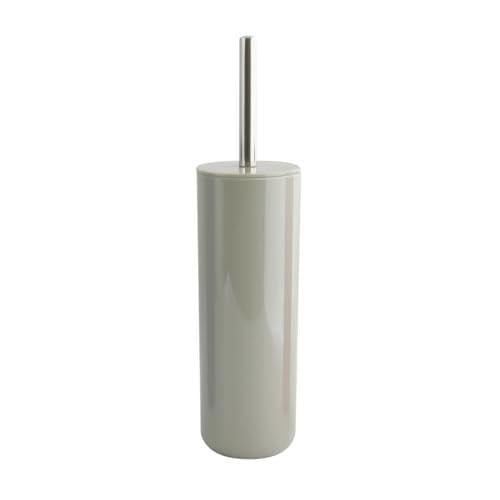 MSV Inagua WC-set met toiletborstelhouder en handbezem, beige, roestvrij staal en polystyreen