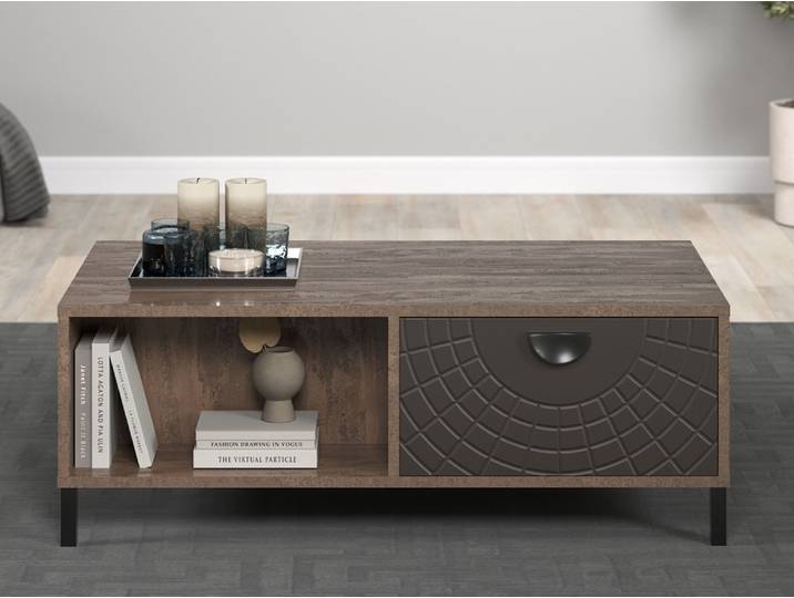 Couchtisch Fusion , Wohnzimmertisch , Rostoptik Rusty Flow / Perlbronze