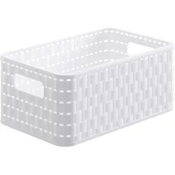 Korb COUNTRY weiß (BHT 28x13x19 cm) - BHT 28x13x19 cm