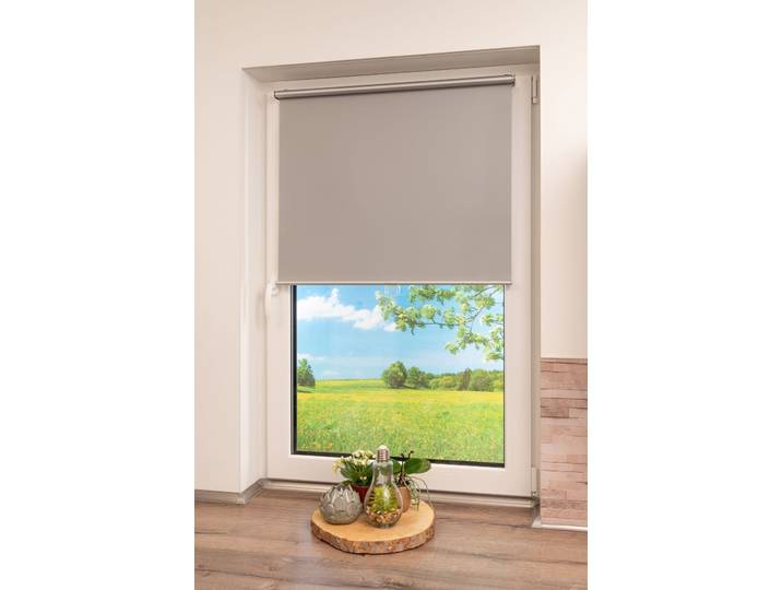 Springrollo K-HOME Klemmfix-Rollo , grau, B:125cm H:150cm, Rollos, Springrollo