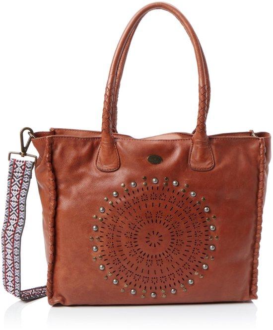 Damentasche, große Shopper-Tasche, camel-farben, Vintage-Stil, geflochtene Details, Lederriemen, geräumiges Innenfach, eine Größe, für den lässigen Gebrauch
