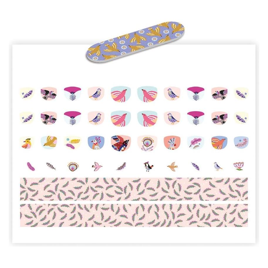 Djeco Nagelsticker Federn (Nagelverzierung, Mehrfarbig) (DJ09239)