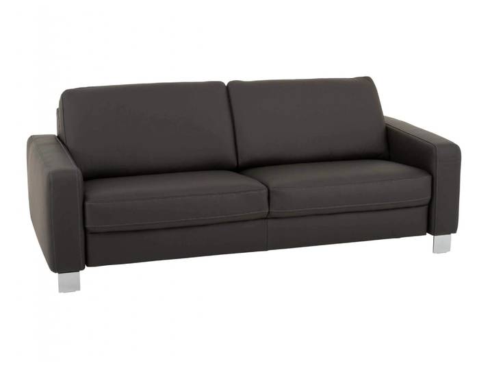 Sofa Shetland B: 214 cm Polipol / Farbe: Anthrazit / Bezugsmaterial: Leder