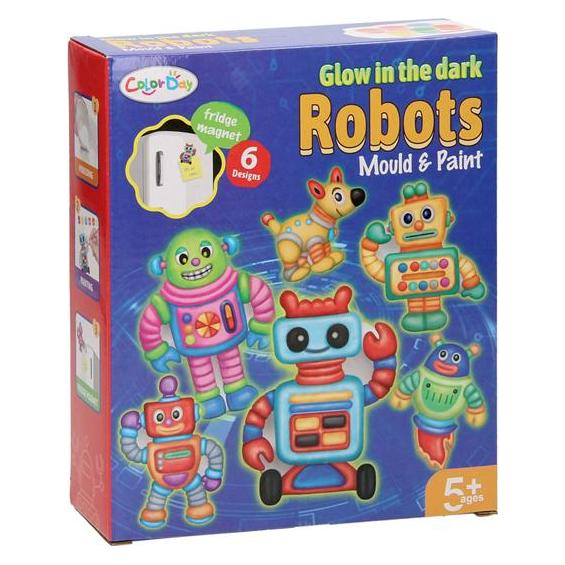 Lobbes Giessen und Bemalen von im Dunkeln leuchtenden Robotern (66458714)