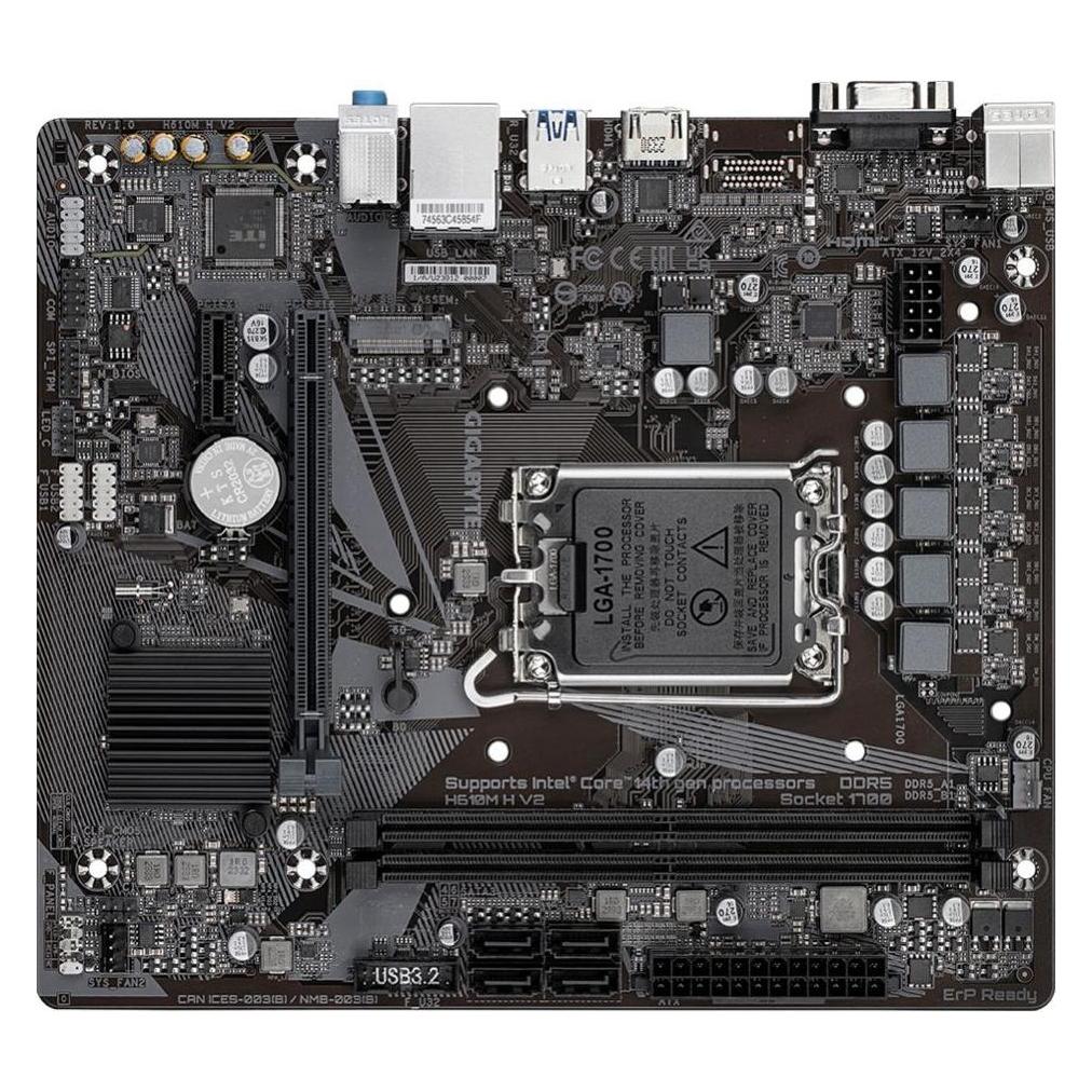 Gigabyte H610M H V2 (LGA 1700, Intel H610 Express, mATX) (H610M H V2)