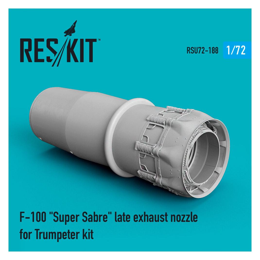 ResKit F-100 Super Sabre late exhaust nozzle for Trumpeter kit (RSU72-0188)