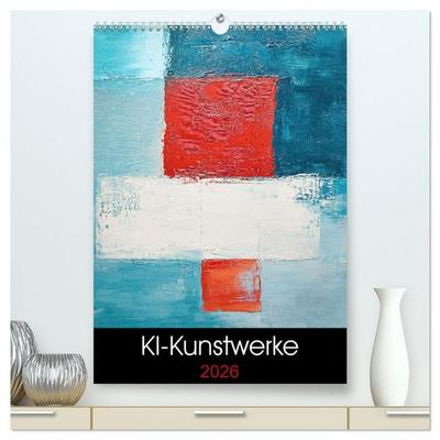 KI-Kunstwerke (hochwertiger Premium Wandkalender 2026 DIN A2 hoch), Kunstdruck in Hochglanz