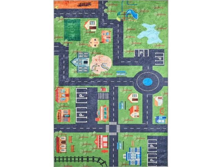 Tapis intérieur à poils courts Happy 738 vert 120 x 160 cm