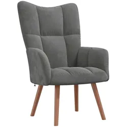 vidaXL Relaxsessel Dunkelgrau Samt