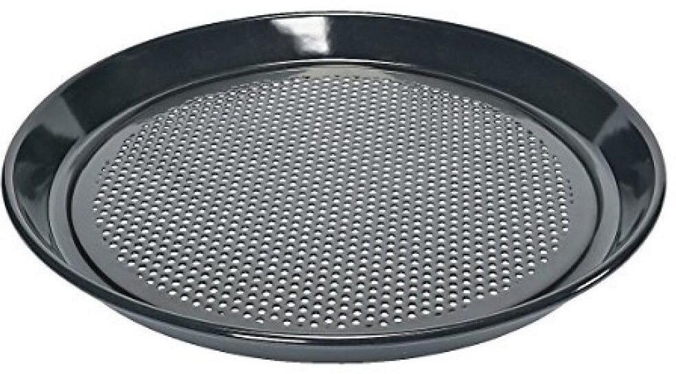 Backblech MIELE "Wähen-Backform HBFP27 Gelocht, Schwarz", schwarz, Ø:27cm, Metall, Backbleche, Backblech schwarz Ø 27cm