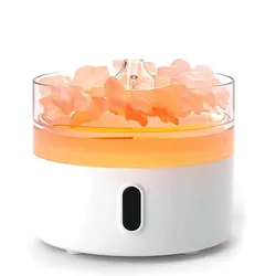 Himalayan Salt  Aroma Diffuser - Night Light - USB-C - Flame Effect (Salt included)