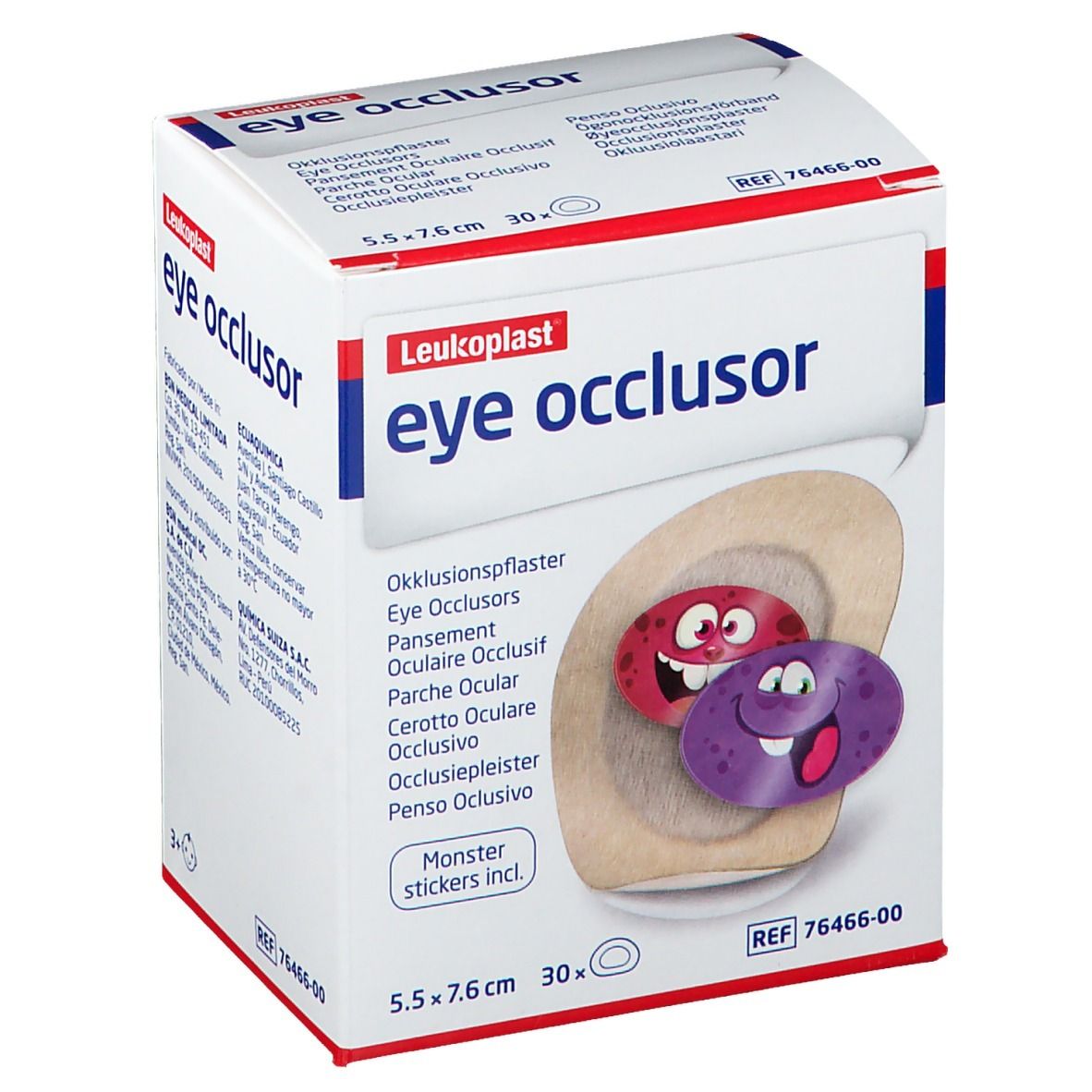 Leukoplast eye occlusor 5,5 cmx7,6 cm 30 St Pflaster