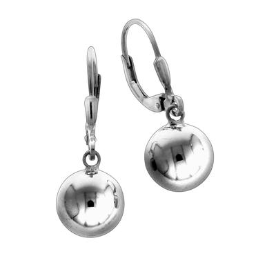 Paar Ohrhänger VIVANCE "925 Silber Kugel 10mm", weiß, Ohrringe, Damen, one-size, Silber 925 (Sterlingsilber), Ohrhänger