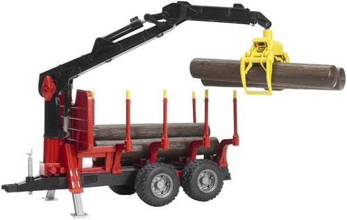 bruder Landwirtschafts Modell Rückeanhänger mit Ladekran Fertigmodell Anhänger Modell