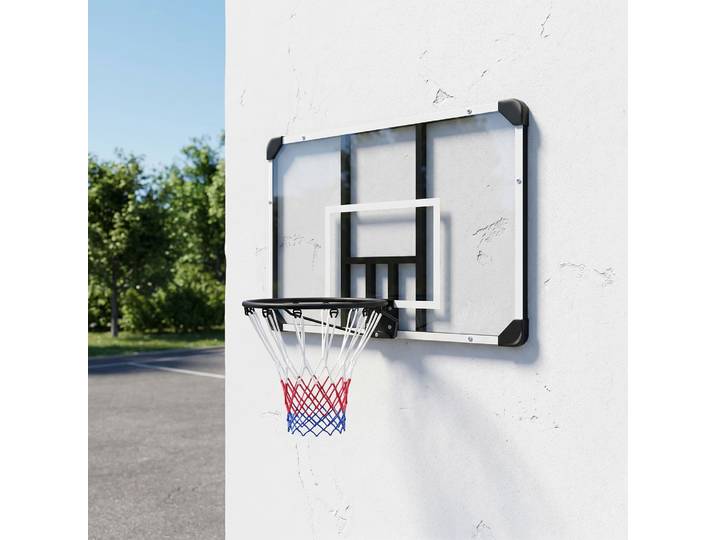 SPORTNOW Panier de Basket Réglable Intérieur/Extérieur Acier Noir