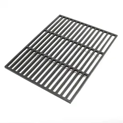 Helloshop26 - Quadratischer Edelstahlgrill 45 x 35 cm Gusseisengrill 16_0001854