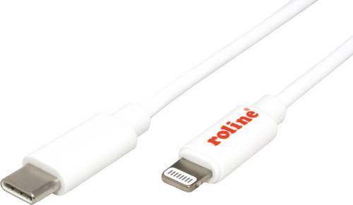 Roline USB-Ladekabel USB-C Stecker, Apple Lightning Stecker 1.00 m Weiß 11.02.8335