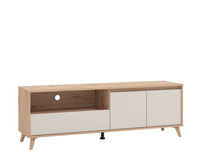 TV-Board HOME AFFAIRE Stirling, TV-Kommode, TV-Board, TV-Schrank, Breite 158,5 cm , beige (cashmere, eichefarben), B:158,5cm H:52,5cm T:40cm, Sideboards, TV-Board, in 2 Farbausführungen, 2 Türen, mit Schublade