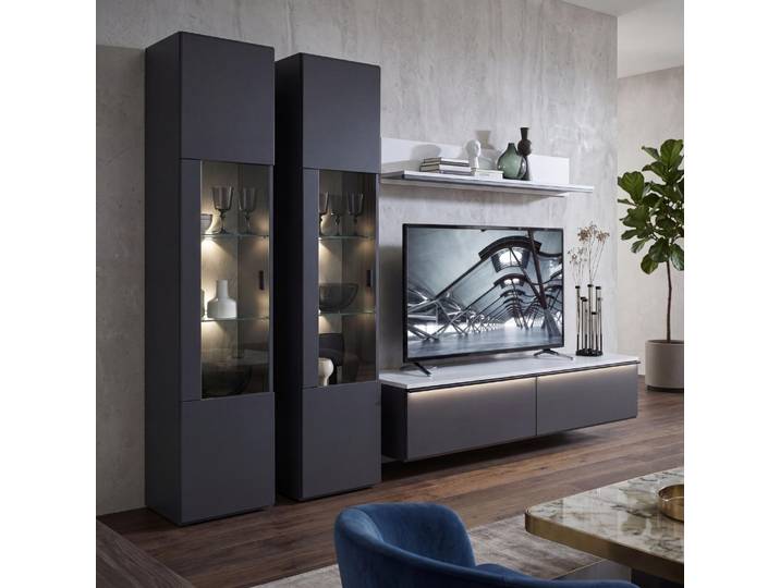 Innostyle Tibor Wohnwand Holzwerkstoff inkl. LED-Beleuchtung