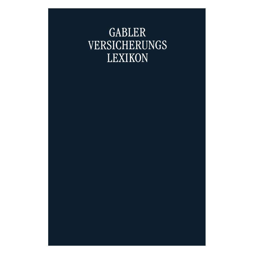 Gabler Versicherungs-Lexikon (Deutsch, Hardcover, Peter Koch) (55187610)