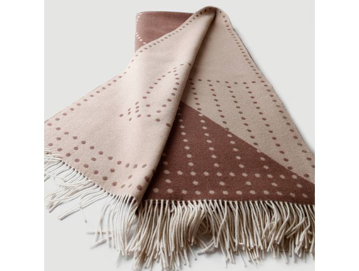 Couverture en laine et cachemire jacquard double face teinte en fil à motif de chevaux pointus, couverture de canapé pour la maison, couverture pour climatisation.