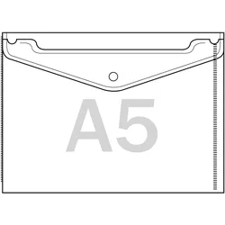 10 Dokumententasche, A5, Breitseite offen, Klett, MATT, 10 Stück, PP, transparent