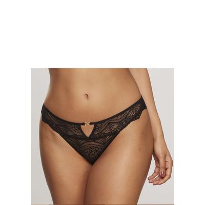 Rioslip LASCANA "Eleonora", Damen, Gr. 44/46, Microfaser, schwarz, Microfaser, Obermaterial: 90% Polyamid, 10% Elasthan, körpernah, Unterhosen, mit verführerischen Cut-outs