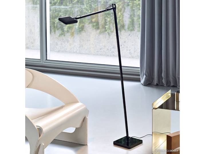 Kelvin LED F Stehleuchte Schwarz - Flos - Wohnzimmer - Design - Metall - Einflammig