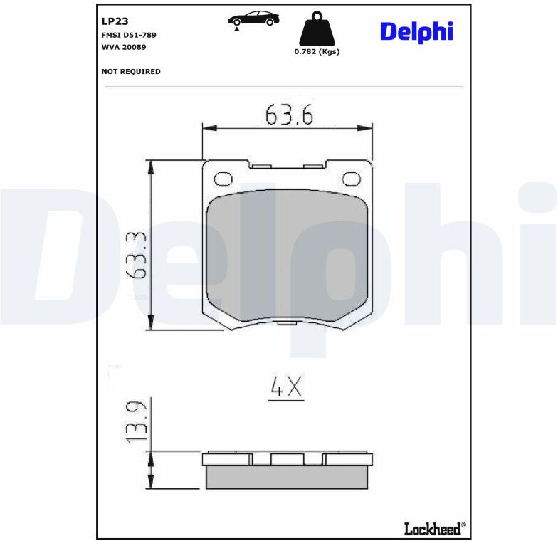 Delphi Bremsbelagsatz, Scheibenbremse Lp45 Für Ford Gm Rover