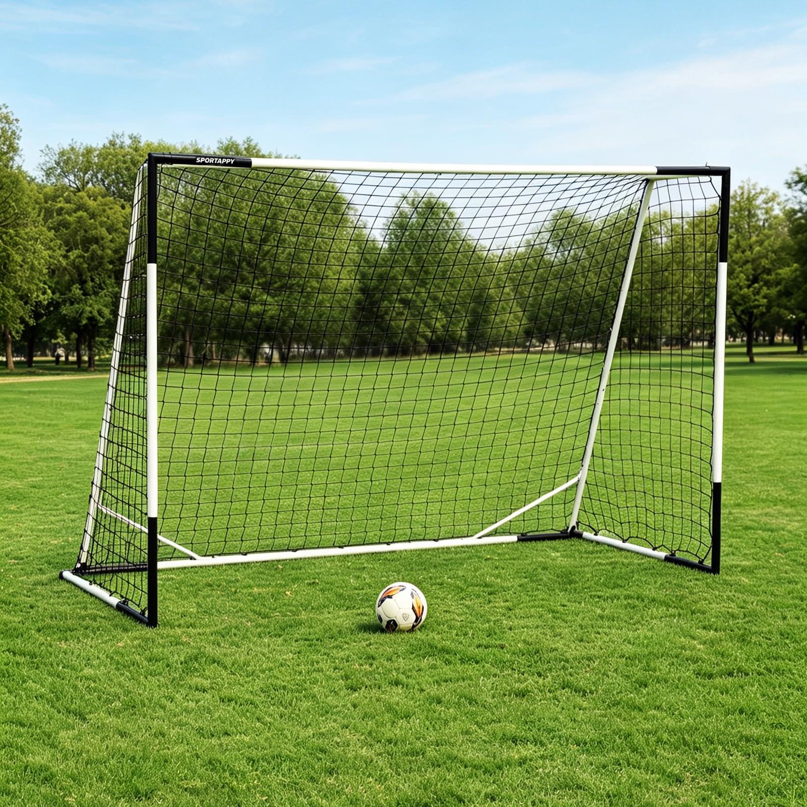 Fußballtor 10x6,5 FT Metall mit Netz, Outdoor-Training