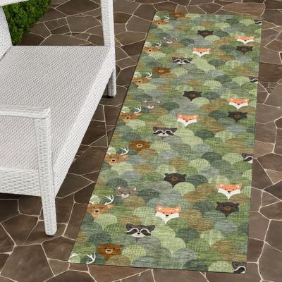 Addison Rugs Machine Washable Indoor/ Outdoor Whimsy Critters Chantille Rug