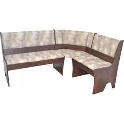 möbel direkt online Truheneckbank 165x124 cm Laurenz Weiss,Buche natur, Nuss Dunkel