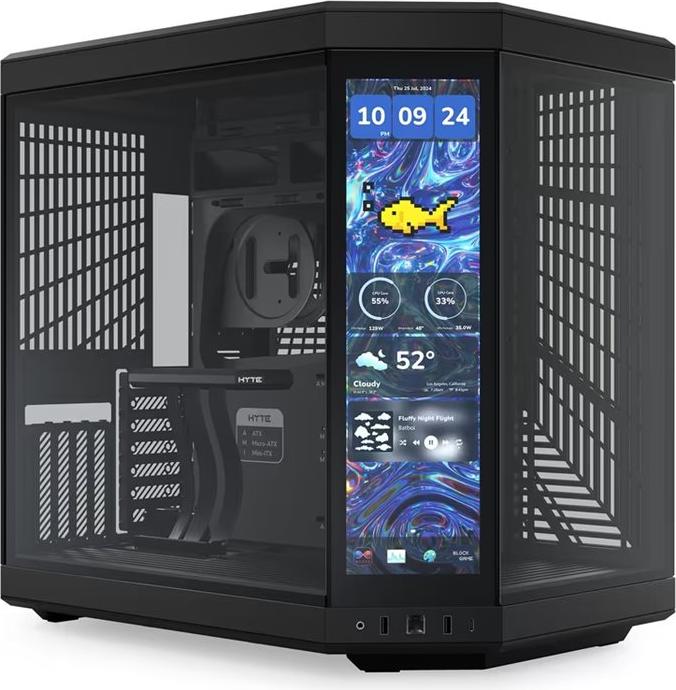 HYTE Y70 Touch infinite - Mid tower - E-ATX - Seitenteil mit Fenster (Glas)