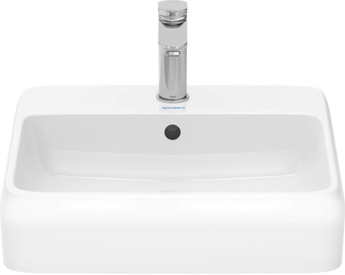 Duravit Collection One  Aufsatzbecken 500mm, geschl. 2385502027 mit HLB, HL 1, mit ÜL, Weiß HG, HYG