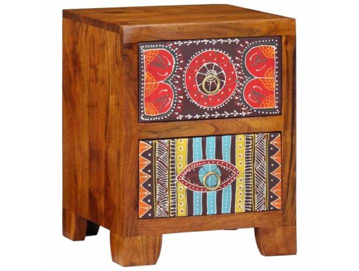 Tmriohed Nachttisch Massivholz Akazie 35x35x45 cm Beistelltisch Braun Kompakter Beistelltisch aus Akazienholz mit Stauraum und Holzbeinen, ideal fürs Schlafzimmer und Wohnzimmer.