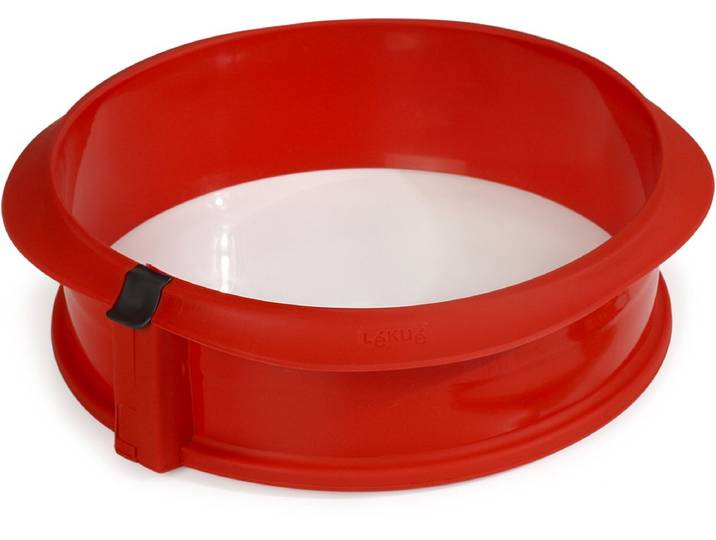 Lékué Springvorm - Rond - met Keramisch bord ø 23 cm - Red