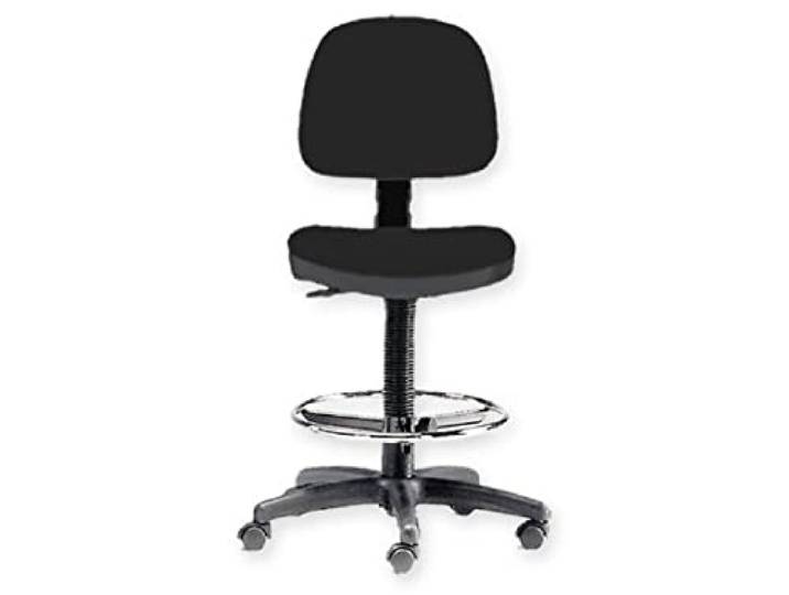 Gima 45220 Vercelli Hocker mit Rückenlehne und Ring, schwarz
